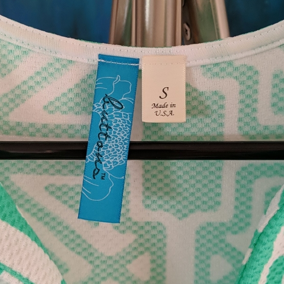 Geometric Pattern Mint Dress - Picture 2 of 2